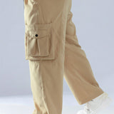 Pantalones cargo casuales para exteriores para hombre con multiples bolsillos