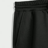 Manfinity Hypemode Shorts de punto para hombre con cintura elastica y cordon, letra grafica, verano