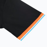 Camisa polo de manga corta y talla grande para hombre con estampado geometrico y bloque de color para un look casual de verano.