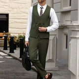 Manfinity Mode Conjunto de traje formal para hombre con chaleco y pantalon