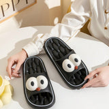 NEW Pantuflas de hombre con dedo del pie abierto y ojo grande, sandalias gruesas antideslizantes para uso en interiores y exteriores en verano