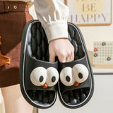 NEW Pantuflas de hombre con dedo del pie abierto y ojo grande, sandalias gruesas antideslizantes para uso en interiores y exteriores en verano