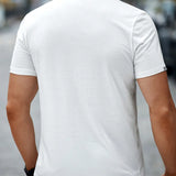 NEW Manfinity Homme Camiseta de manga corta casual y comoda para hombre con cuello en V y algodon, ideal para verano