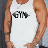 NEW Manfinity Camiseta sin mangas para gimnasio de hombre en talla grande con impresion de letras