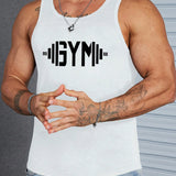 NEW Manfinity Camiseta sin mangas para gimnasio de hombre en talla grande con impresion de letras