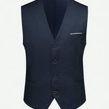 CLOUDSTYLE Hombres con boton Blazer & Blazer chaleco con pantalones Traje Set