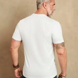 Manfinity Homme Camiseta casual de verano para hombre con cuello redondo y mangas cortas en unicolor