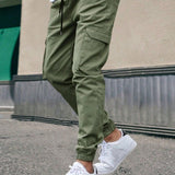 Pantalones cargo de trabajo de nuevo estilo para hombre, multi bolsillo, jogger, pantalones casuales al aire libre