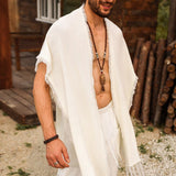 NEW Manfinity Nomadique Jersey de diseno Kimono para hombre con superficie de vellon y unicolor, con estilo para cualquier ocasion