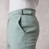 Forever 21 Pantalones de traje estrechos de estilo Napoles de cintura alta para hombre en verde