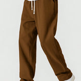 Pantalones deportivos de punto rectos para hombres para primavera y otono