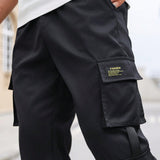 Manfinity LEGND Pantalones de carga casuales y diarios para hombre con multiples bolsillos