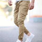 LEGND Pantalones jogger de cintura con cordon y bolsillos laterales para hombre