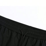 Pantalones deportivos para hombre con cintura con cordon y bolsillo con cremallera