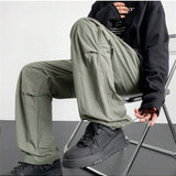 NEW 1 pieza Pantalones de carga para hombres con estilo americano para montanismo al aire libre, ajuste casual en unicolor para deportes casuales y trabajo
