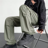 NEW 1 pieza Pantalones de carga para hombres con estilo americano para montanismo al aire libre, ajuste casual en unicolor para deportes casuales y trabajo