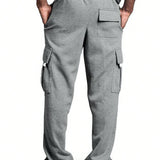 Pantalones de carga para hombre, pantalones de deporte casual de estilo urbano con multiples bolsillos, pantalones transpirables para entrenamiento de gimnasio, carrera y ejercicios en negro, gris, rojo y blanco.