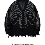 NEW Nueva chaqueta de sueter neutra ANDREILEE de estilo callejero con patron de calavera para hombre, para primavera y otono