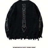 NEW Nueva chaqueta de sueter neutra ANDREILEE de estilo callejero con patron de calavera para hombre, para primavera y otono