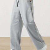 NEW Pantalones de corredor simples y deportivos de punto recto para hombre