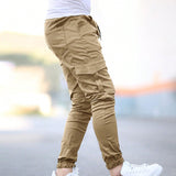 LEGND Pantalones jogger de cintura con cordon y bolsillos laterales para hombre