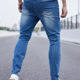 Manfinity LEGND Hombres Jeans ajustados desgarro