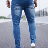 Manfinity LEGND Hombres Jeans ajustados desgarro