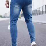 Manfinity LEGND Hombres Jeans ajustados desgarro