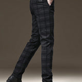 NEW Pantalones casuales de rayas para hombres, versatiles para uso diario
