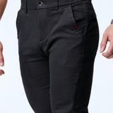 NEW Pantalones casuales de hombre de ajuste delgado en unicolor