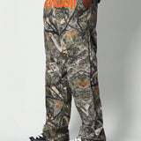 SUMWON Pantalon holgado con diseno de camuflaje completo con estampado frontal