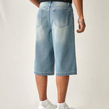 UrbanChill Shorts de mezclilla holgados Bermudas para hombres con bolsillos, shorts de jean de verano