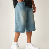 UrbanChill Shorts de mezclilla holgados Bermudas para hombres con bolsillos, shorts de jean de verano