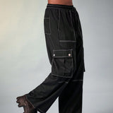 Pantalones Jogger para hombre, ajuste holgado