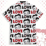 Betty Boop | ROMWE Camisa Para Hombre Con Grafico De Dibujo Animado Y Letra