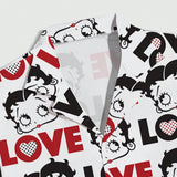 Betty Boop | ROMWE Camisa Para Hombre Con Grafico De Dibujo Animado Y Letra