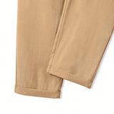 Homme Pantalon largo casual para uso diario en unicolor para hombres