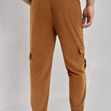 LEGND Pantalon Jogger de estilo retro para hombre con diseno de bolsillo