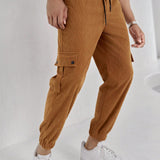 LEGND Pantalon Jogger de estilo retro para hombre con diseno de bolsillo