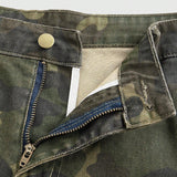 Street Life Jeans holgados para hombre con longitud 7/8, estilo camuflaje y diseno desgastado