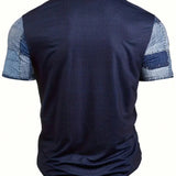 Camisa Henley con botones y estampado 3D de verano para hombre al aire libre