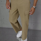 Homme Pantalones para hombre con bolsillo de solapa lateral en cargador