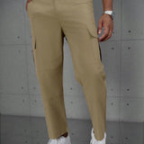 Homme Pantalones para hombre con bolsillo de solapa lateral en cargador