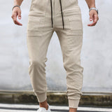 LEGND Pantalones de chandal para hombres con cintura ajustable con cordon