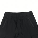 LEGND Shorts de carga para hombre con bolsillo con solapa y cintura con cordon