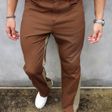 Hombres Pantalones Con Bolsillo Oblicuo Color Block