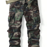 Pantalon de carga informal para hombre AKARMY, pantalon de camuflaje militar Pantalon de trabajo de combate con 8 bolsillos (sin cinturon)