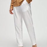 Basics 2 piezas Pantalones casuales largos y rectos de e medio tejidos para hombres, perfectos para uso diario