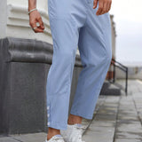 LEGND Pantalones rectos solidos para hombre