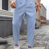 LEGND Pantalones rectos solidos para hombre